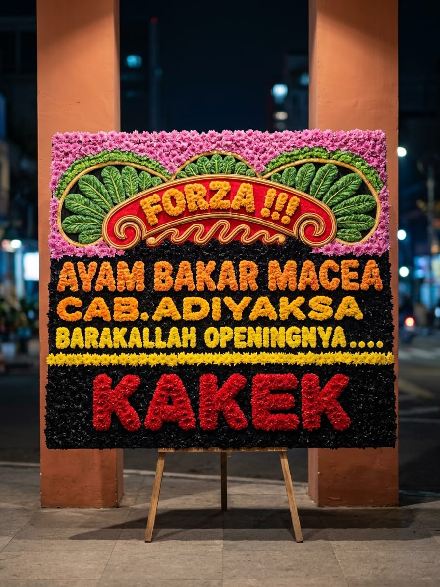 Sewa Karangan bunga 2x2 m Makassar