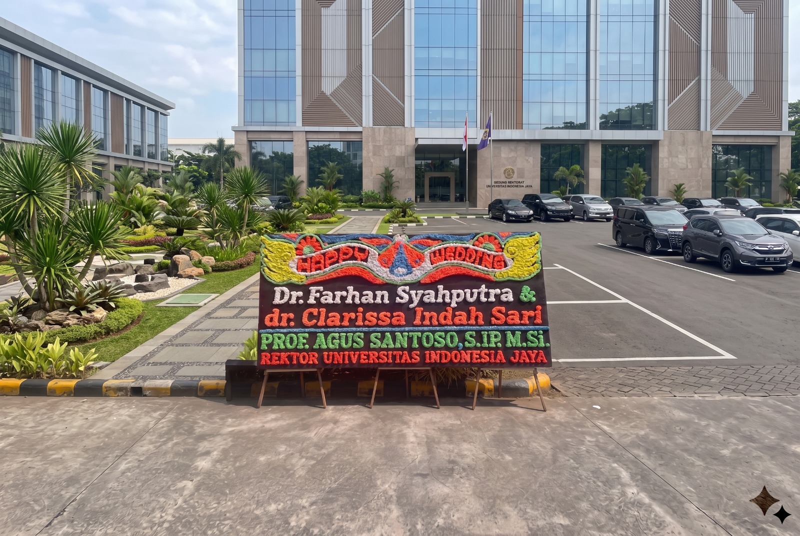Sewa Karangan bunga 5x2 meter di Makassar