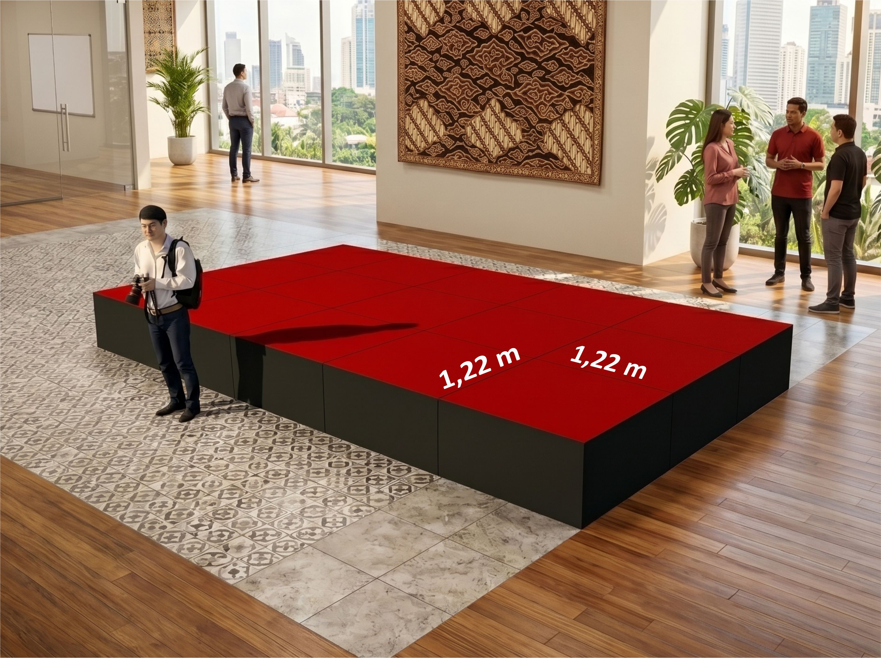 Sewa Panggung Modular Tinggi 60 cm